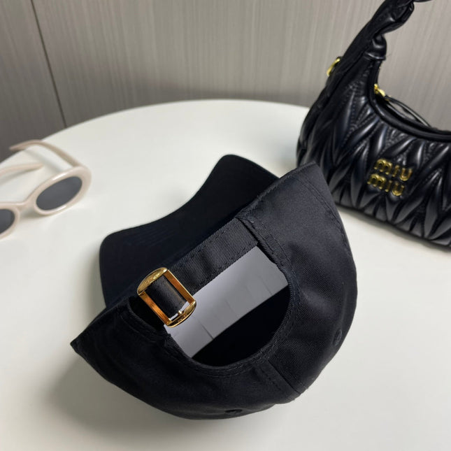 CELINE BASEBALL CAP 910979 IN BLACK CANVAS