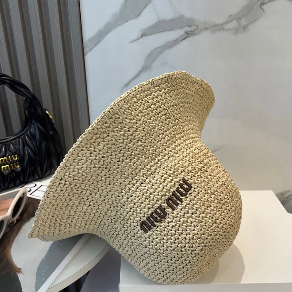 MIUMIU 26S WOVEN BUCKET HAT 339649