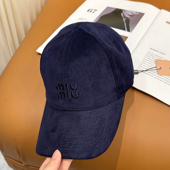 MIUMIU VELVET BASEBALL CAP STYLE 62