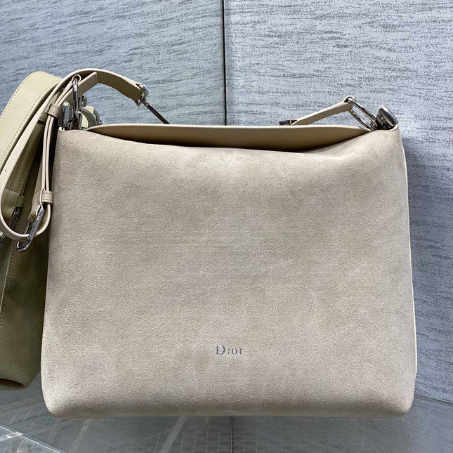 DIOR 26S MEDIUM BAG 31 IN BEIGE SUEDE