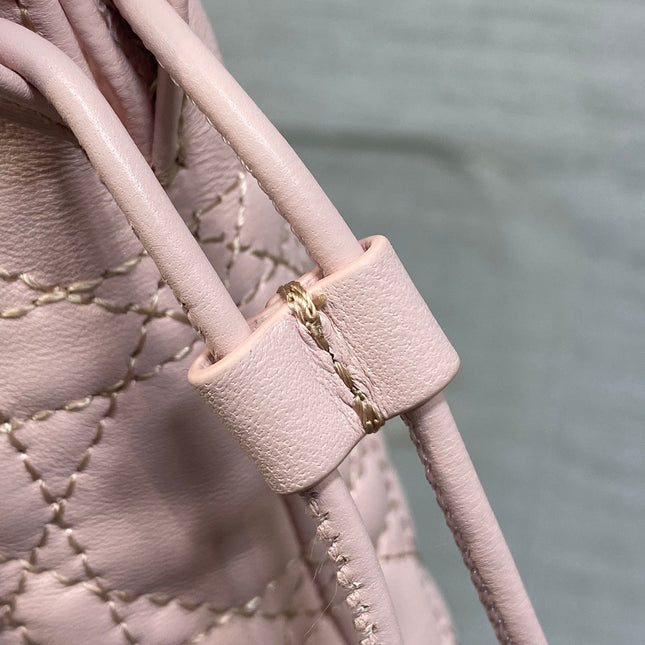DIOR 26S ADIORABLE BUCKET BAG 20 IN LIGHT PINK LAMBSKIN