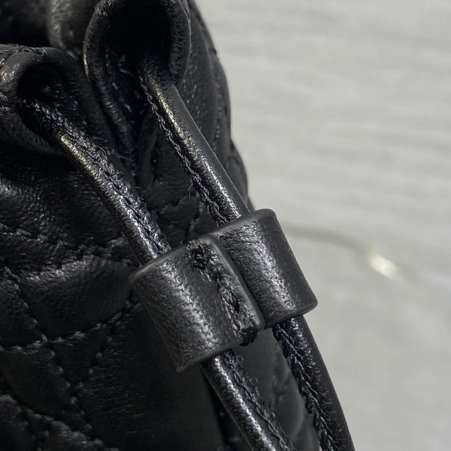 DIOR 26S ADIORABLE BUCKET BAG 20 IN BLACK LAMBSKIN
