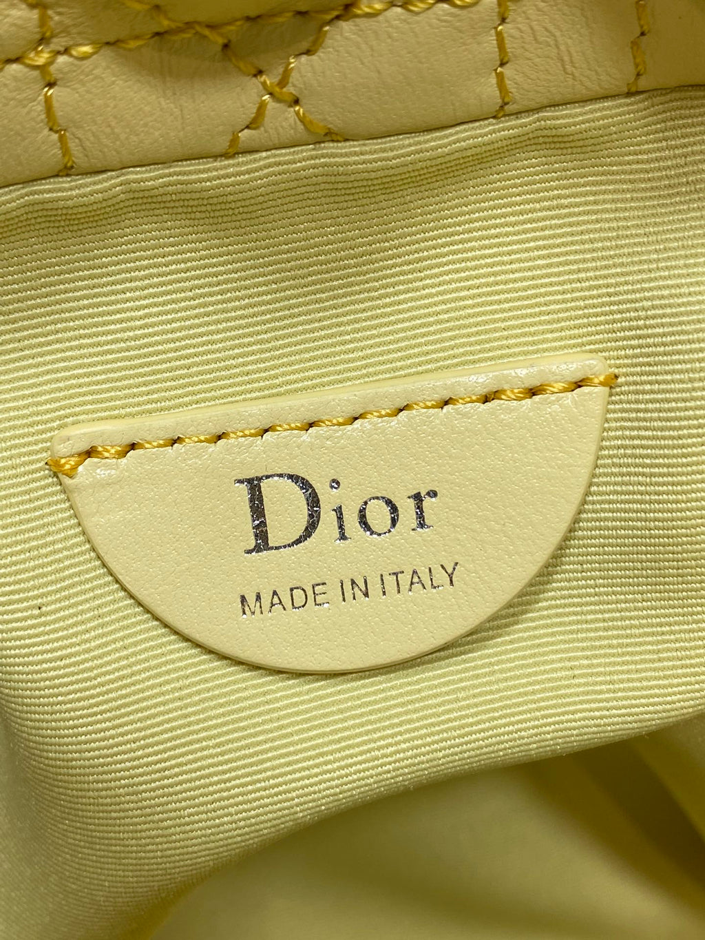 DIOR 26S ADIORABLE BUCKET BAG 20 IN YELLOW LAMBSKIN