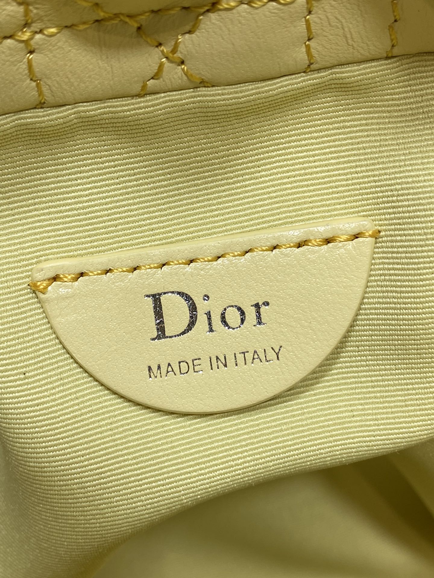 DIOR 26S ADIORABLE BUCKET BAG 20 IN YELLOW LAMBSKIN