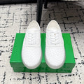 BOTTEGA VENETA 26S SNEAKERS IN WHITE WOVEN LAMBSKIN