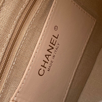 CHANEL 26S QUILTED HOBO LARGE BAG 35 IN PALE BLUE CALFSKIN GOLD HARDWARE