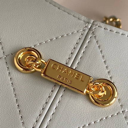 CHANEL 26S QUILTED HOBO LARGE BAG 35 IN PALE BLUE CALFSKIN GOLD HARDWARE