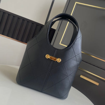 CHANEL 26S QUILTED HOBO BAG 27 IN BLACK CALFSKIN GOLD HARDWARE