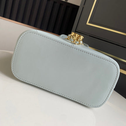 CHANEL 26S QUILTED HOBO BAG 27 IN PALE BLUE CALFSKIN GOLD HARDWARE