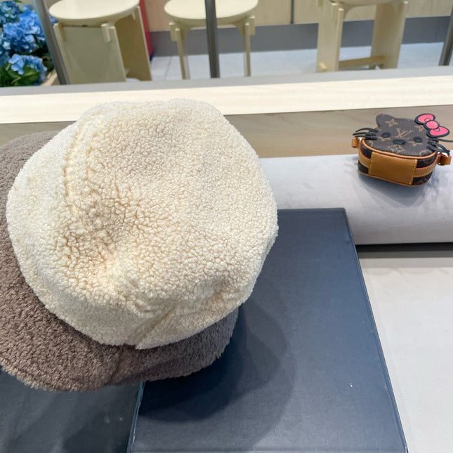 BUCKET HAT IN BEIGE MIX WENGE BROWN LAMB WOOL 431623