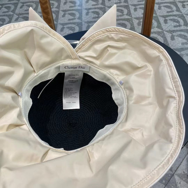 DIOR 26S MESH WIDE-BRIM HAT WITH BOW STYLE 34