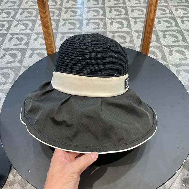 DIOR 26S MESH WIDE-BRIM HAT WITH BOW STYLE 34