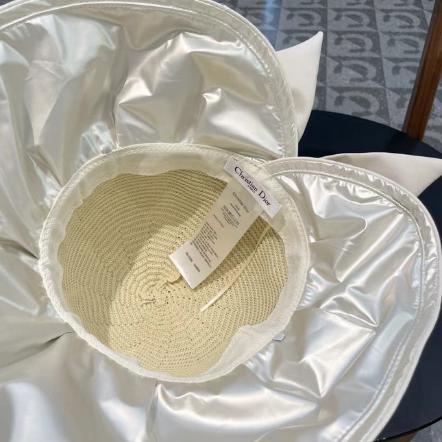 DIOR 26S MESH WIDE-BRIM HAT WITH BOW STYLE 35