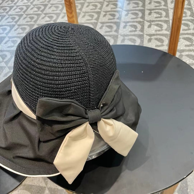 DIOR 26S MESH WIDE-BRIM HAT WITH BOW STYLE 34