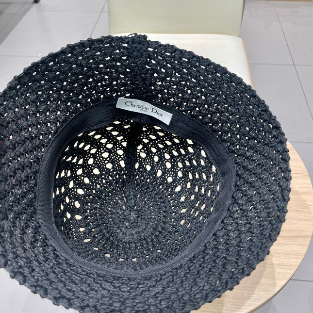 DIOR 26S DIOR STRAW BUCKET HAT STYLE 80