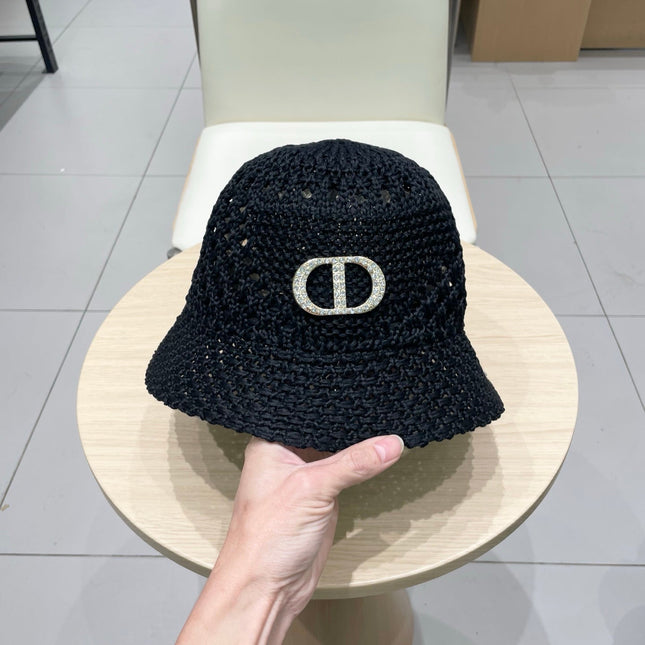 DIOR 26S DIOR STRAW BUCKET HAT STYLE 80