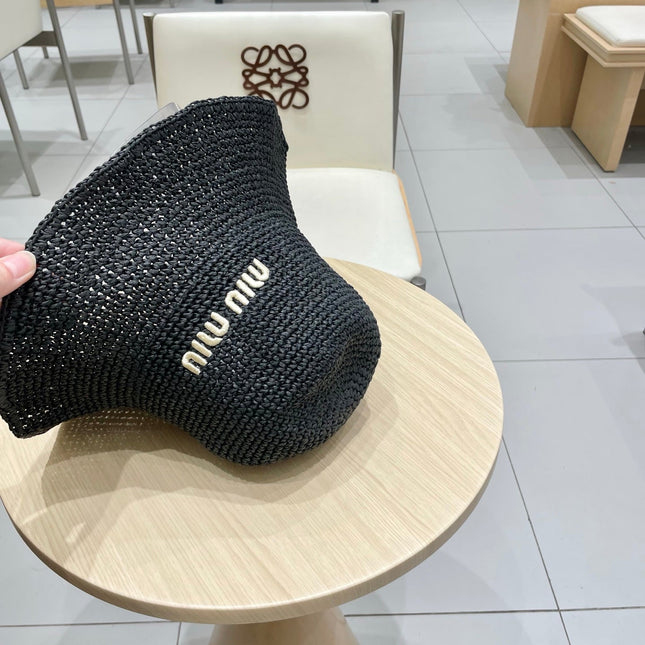 MIUMIU RAFFIA BUCKET HAT STYLE 71