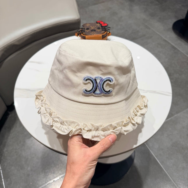 CELINE 26S CELINE RUFFLED BUCKET HAT STYLE 12