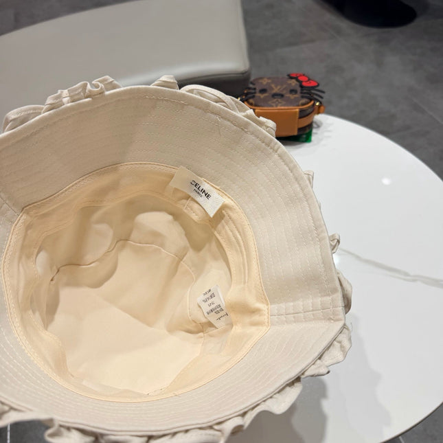 CELINE 26S CELINE RUFFLED BUCKET HAT STYLE 12