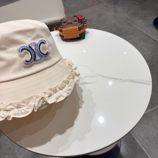 CELINE 26S CELINE RUFFLED BUCKET HAT STYLE 12