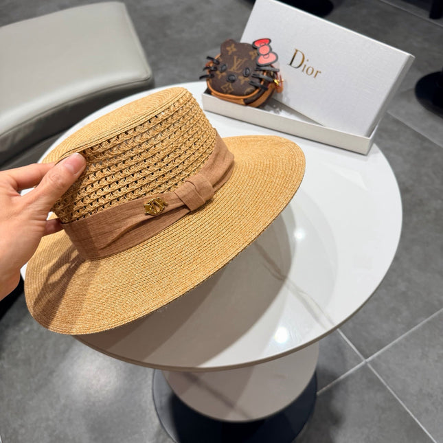 DIOR 26S FLAT-BRIM STRAW HAT STYLE 41