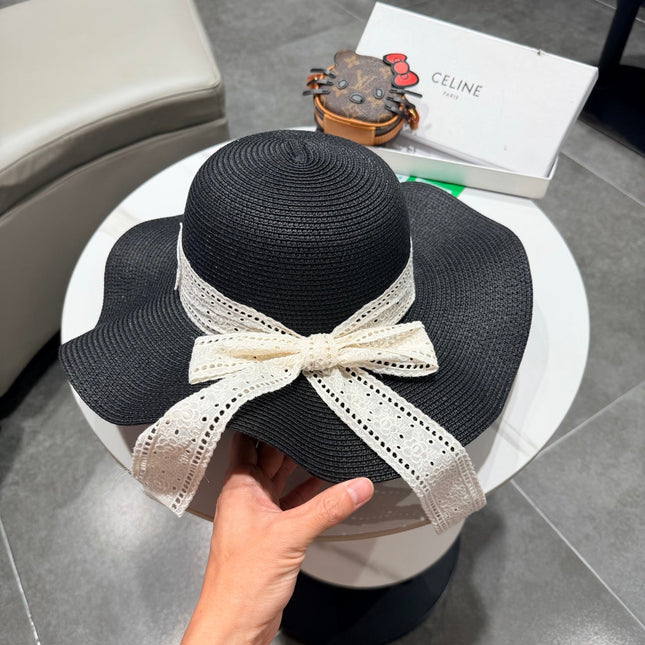 CELINE 26S STRAW WIDE BRIM HAT STYLE 73