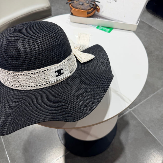 CELINE 26S STRAW WIDE BRIM HAT STYLE 73