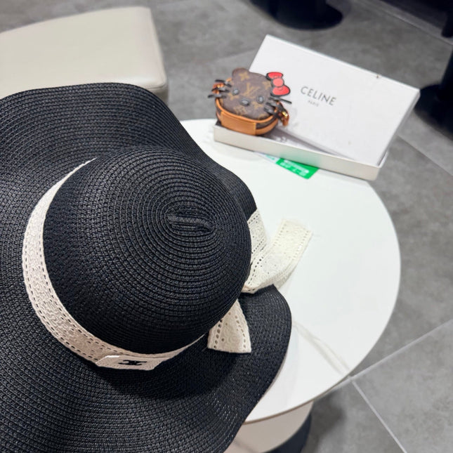 CELINE 26S STRAW WIDE BRIM HAT STYLE 73