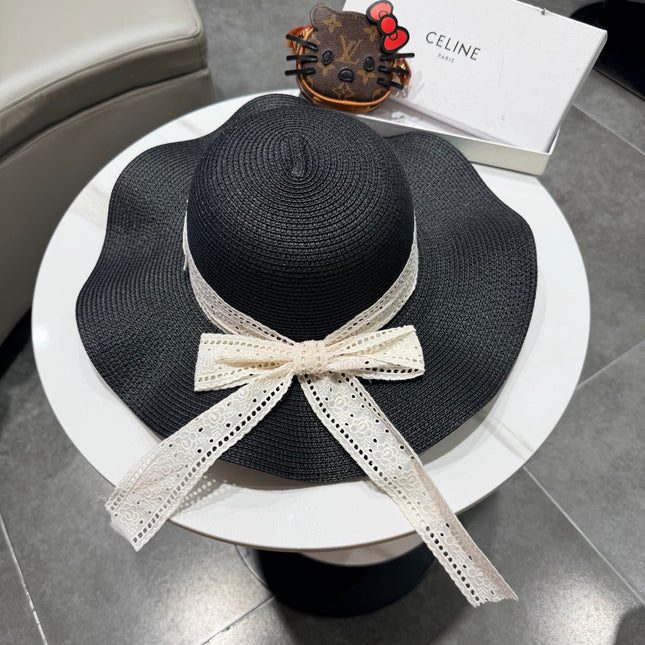 CELINE 26S STRAW WIDE BRIM HAT STYLE 73