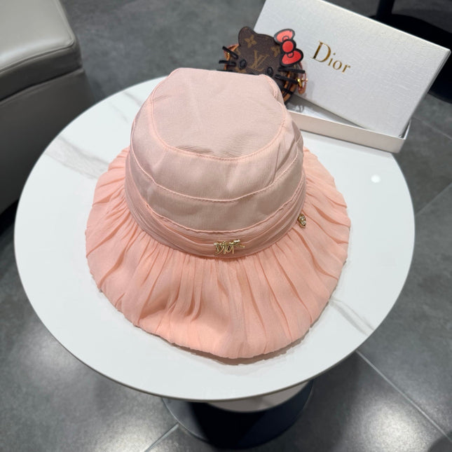 DIOR 26S PLEATED WIDE-BRIM BUCKET HAT STYLE 14