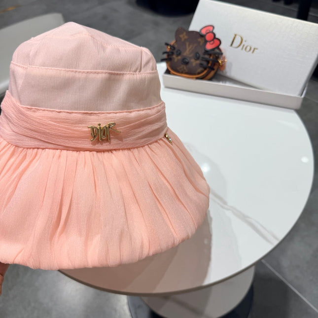 DIOR 26S PLEATED WIDE-BRIM BUCKET HAT STYLE 14