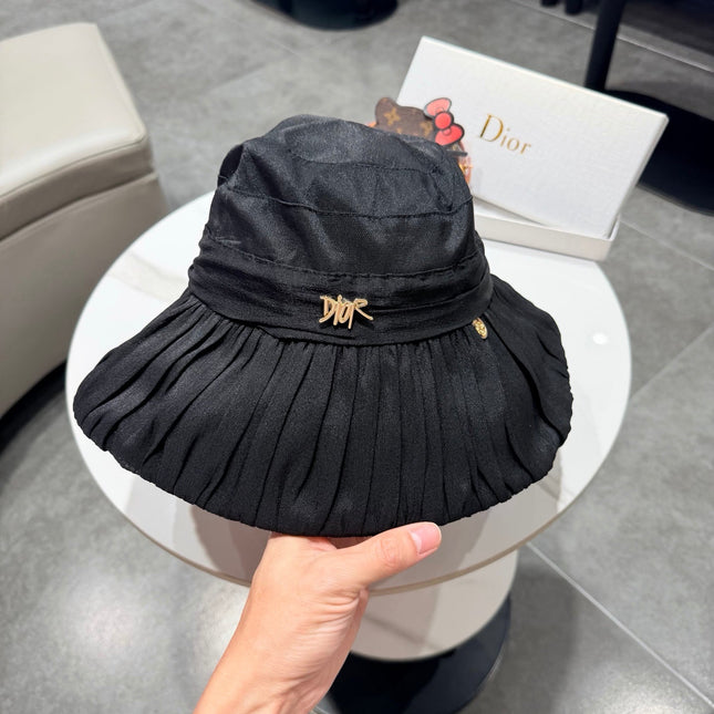 DIOR 26S PLEATED WIDE-BRIM BUCKET HAT STYLE 13