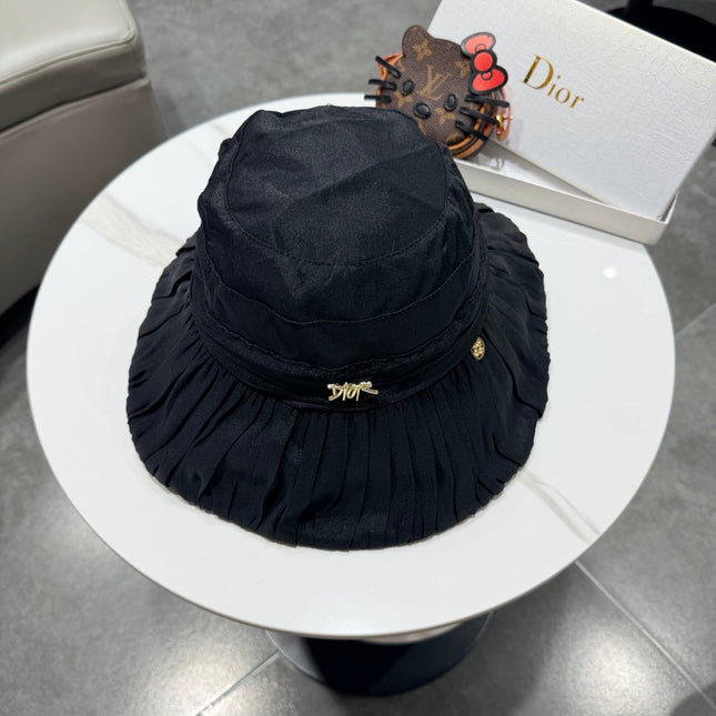 DIOR 26S PLEATED WIDE-BRIM BUCKET HAT STYLE 13