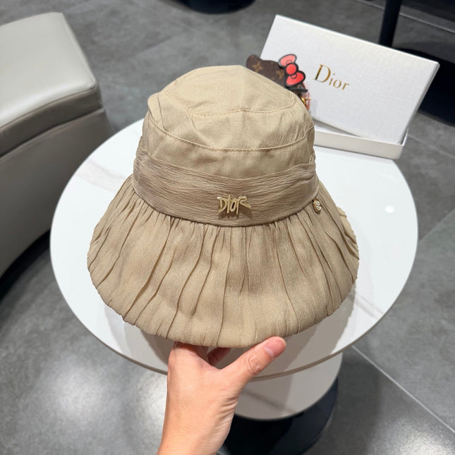 DIOR 26S PLEATED WIDE-BRIM BUCKET HAT STYLE 11