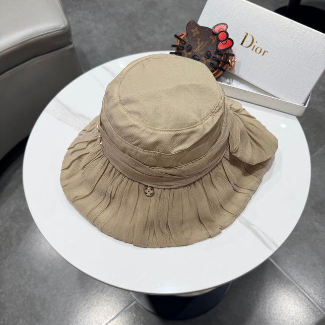DIOR 26S PLEATED WIDE-BRIM BUCKET HAT STYLE 11