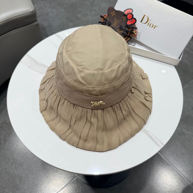 DIOR 26S PLEATED WIDE-BRIM BUCKET HAT STYLE 11