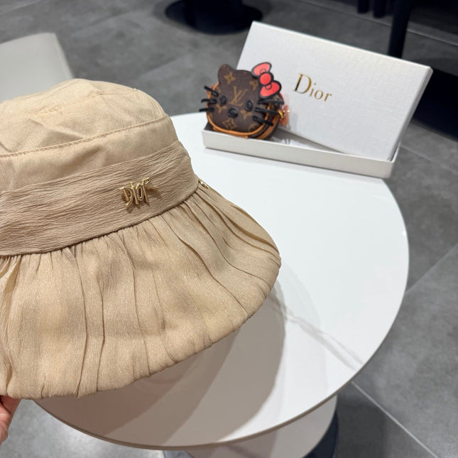 DIOR 26S PLEATED WIDE-BRIM BUCKET HAT STYLE 11
