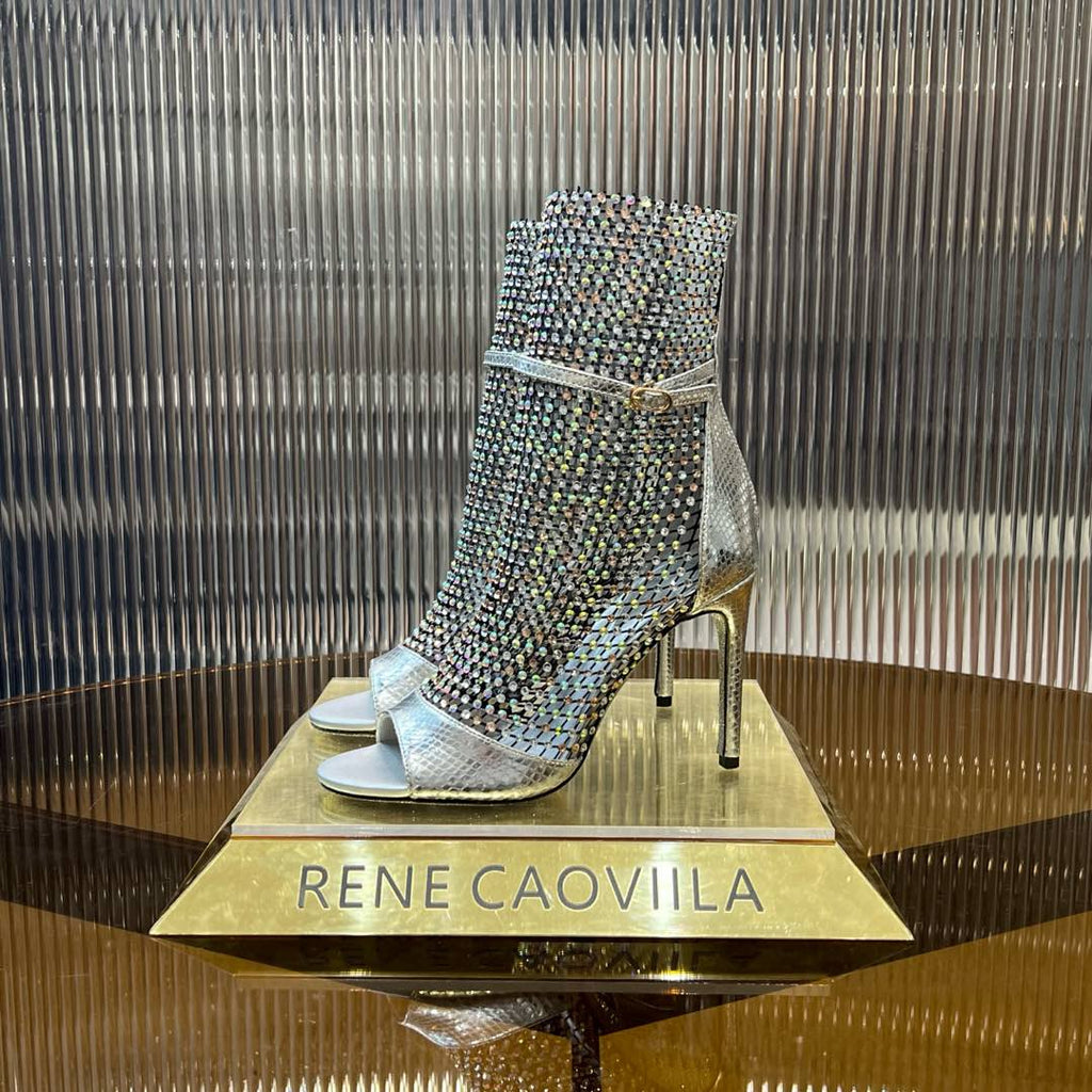 GALAXIA METALLIC ANTHRACITE SANDAL 95 MM SILVER