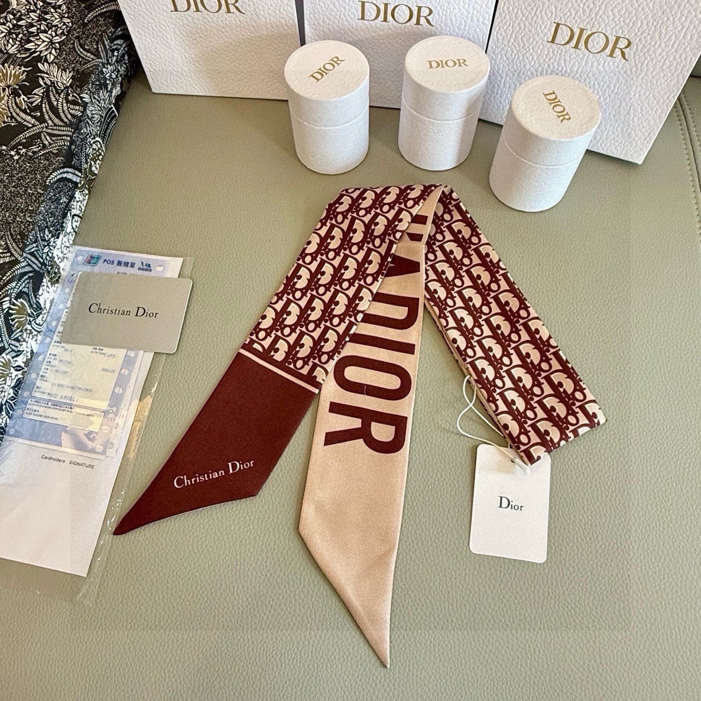 DIOR 26S SCARF 105CM IN SILK 297751