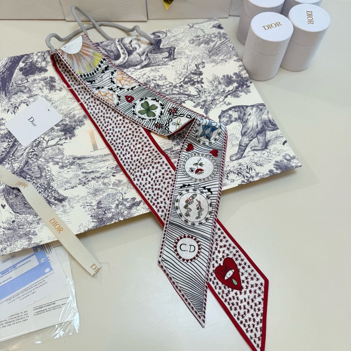 DIOR 26S SCARF 105CM IN SILK 298065