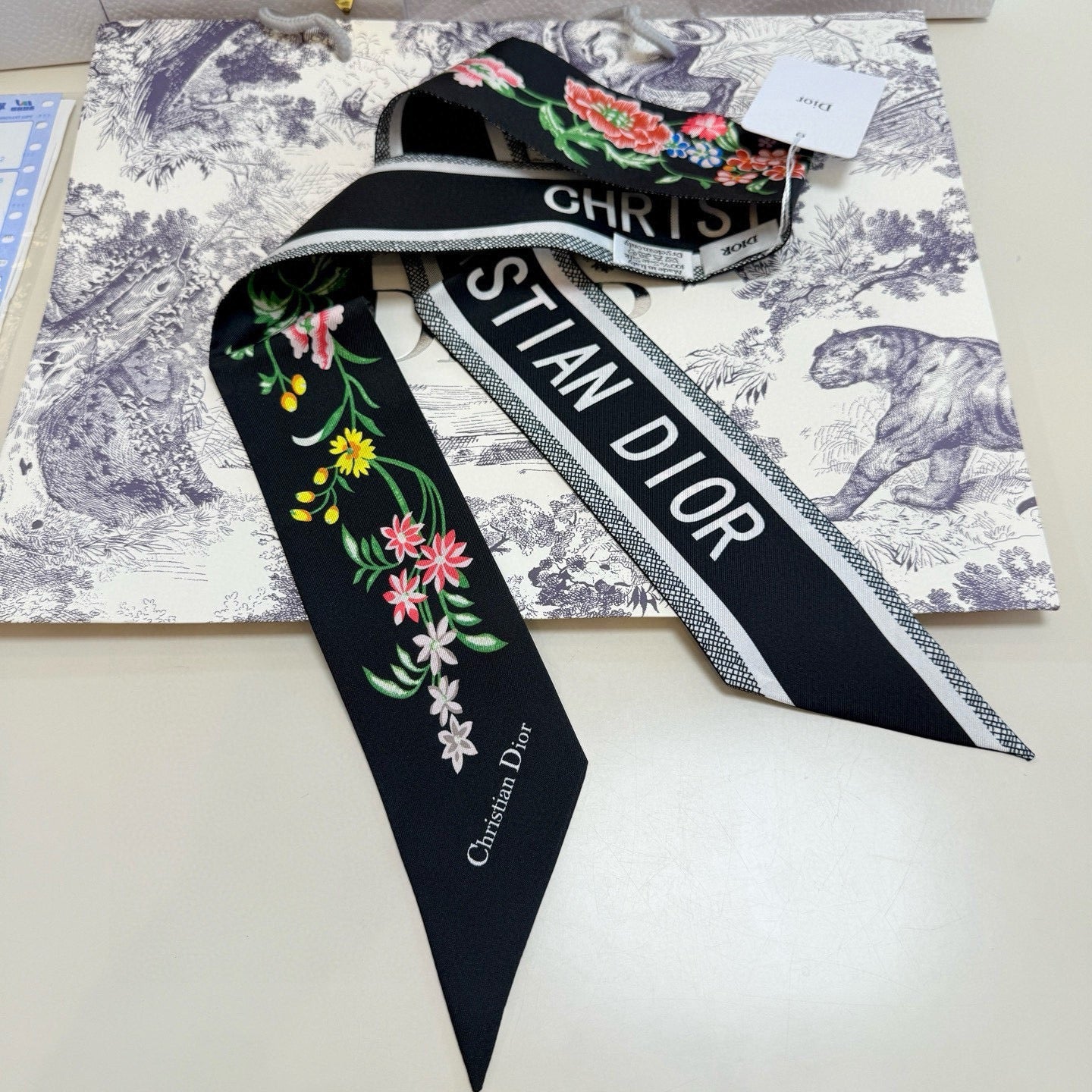 DIOR 26S SCARF 100CM IN SILK 316499