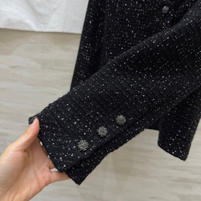 CHANEL 25S SEQUIN-EMBELLISHED TWEED JACKET 476