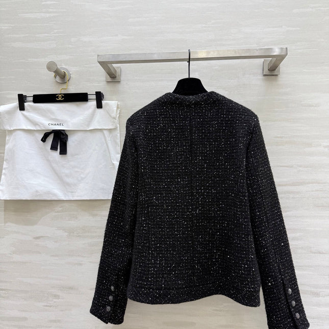 CHANEL 25S SEQUIN-EMBELLISHED TWEED JACKET 476