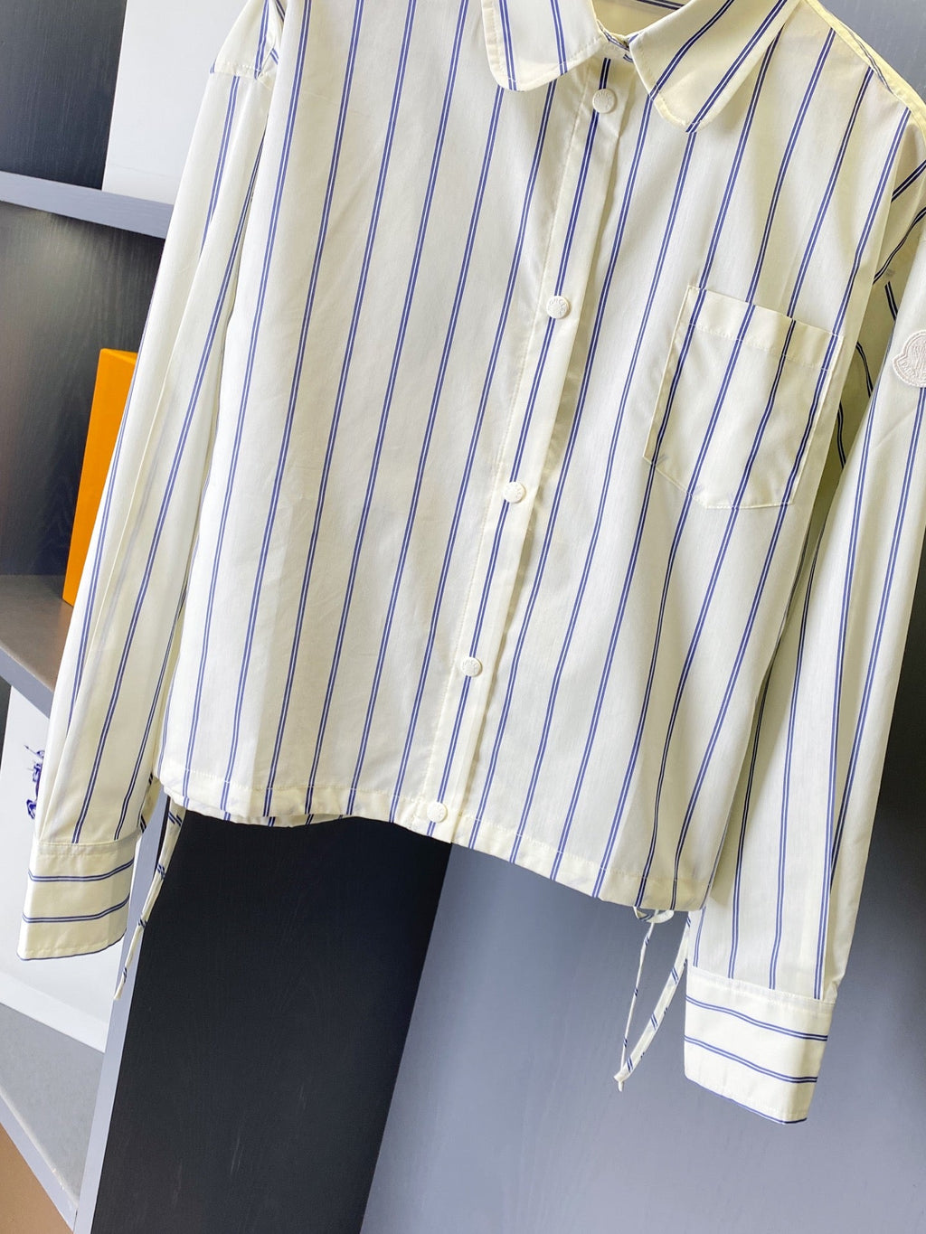 MONCLER 26S STRIPED LONG-SLEEVE SHIRT 679