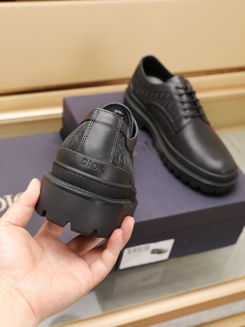 CD EXPLORER DERBY SHOE BLACK CALFSKIN