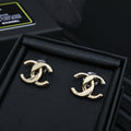CC 25S DOUBLE C IN METAL EARRINGS