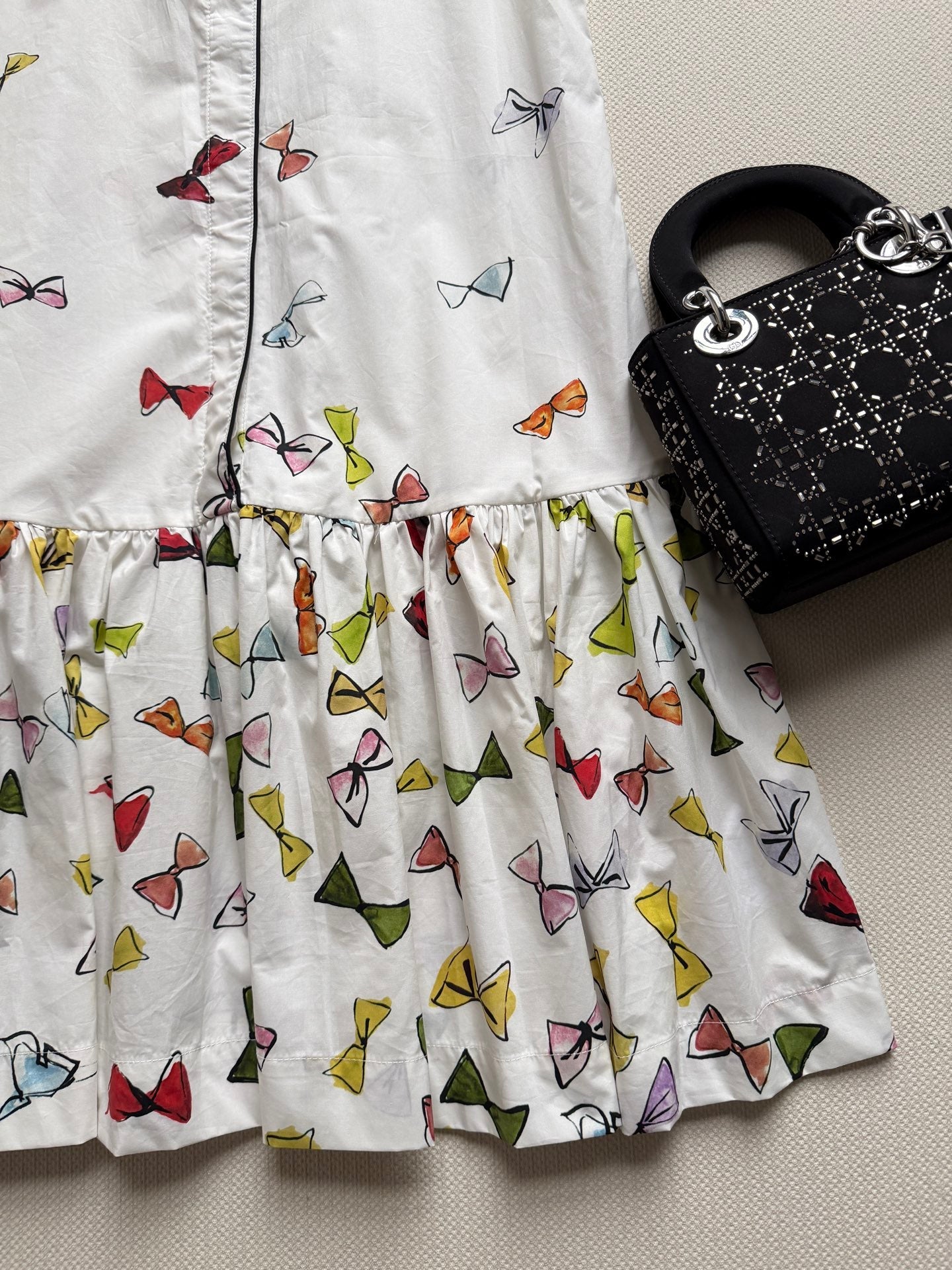 DIOR 26S SLEEVELESS PRINTED COTTON DRESS 1356
