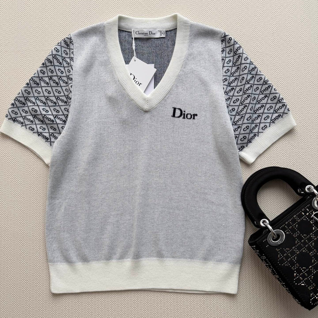 DIOR 26S SHORT-SLEEVE KNIT TOP 1308