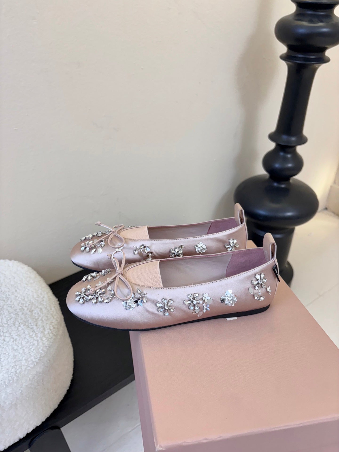 MIUMIU 25S MARY JANE SHOES IN PINK SATIN