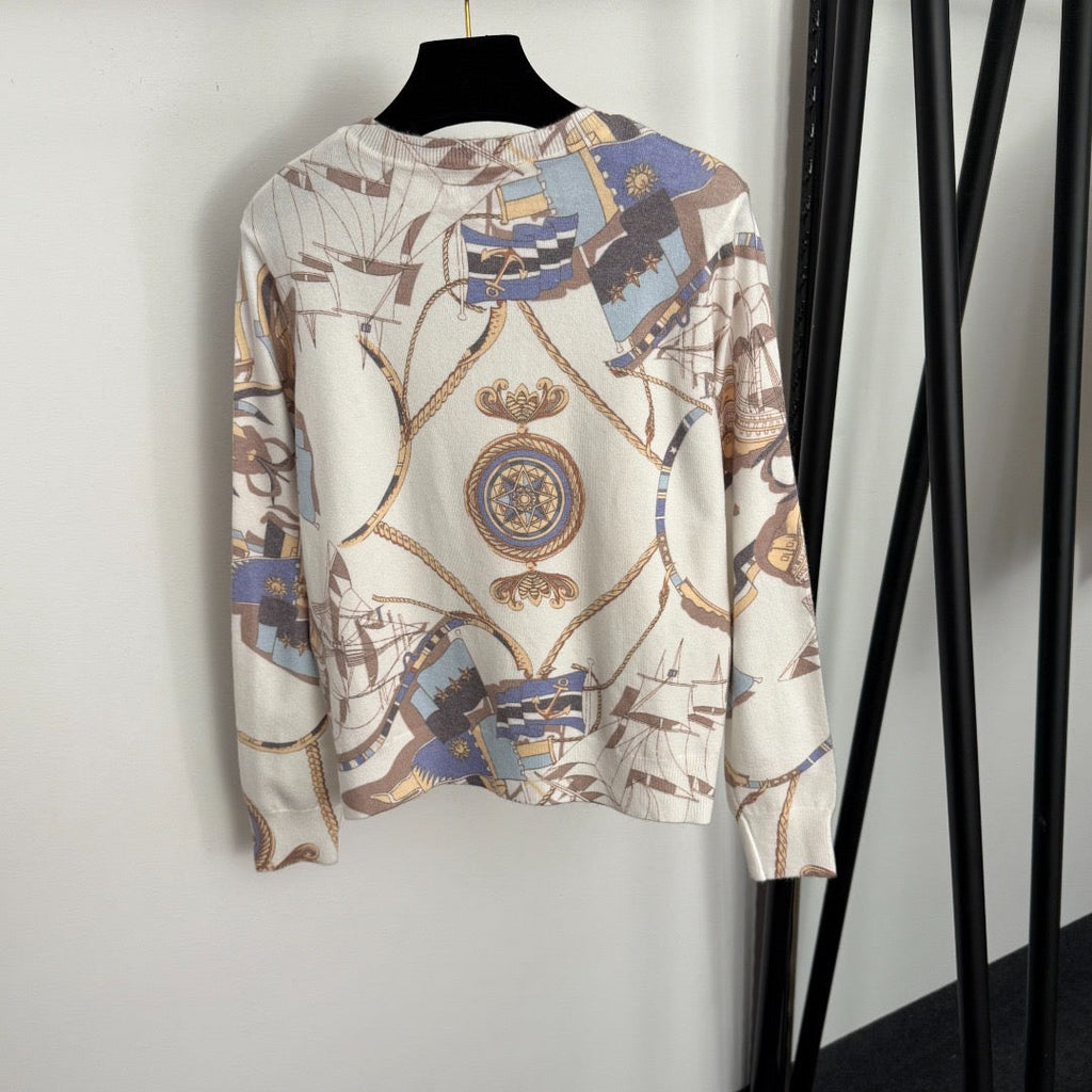 HERMES 25S LONG-SLEEVE KNIT SWEATER 274